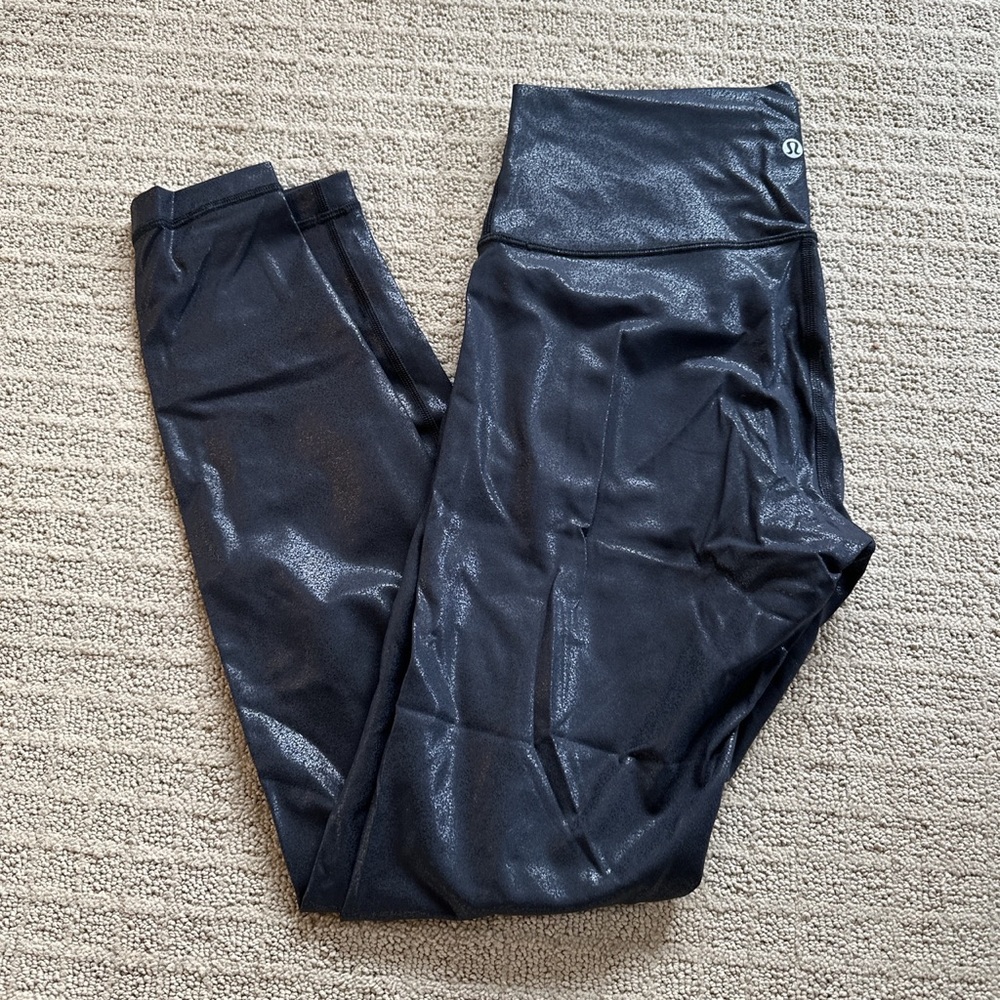 lululemon wunder under shimmer leggings 28inch inseam